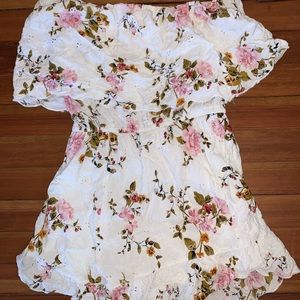 american eagle embroidered floral romper